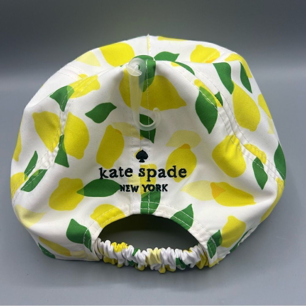 Kate Spade Women’s Lemon Toss Logo Elastic Back Baseball Cap Hat - Picture 6 of 6